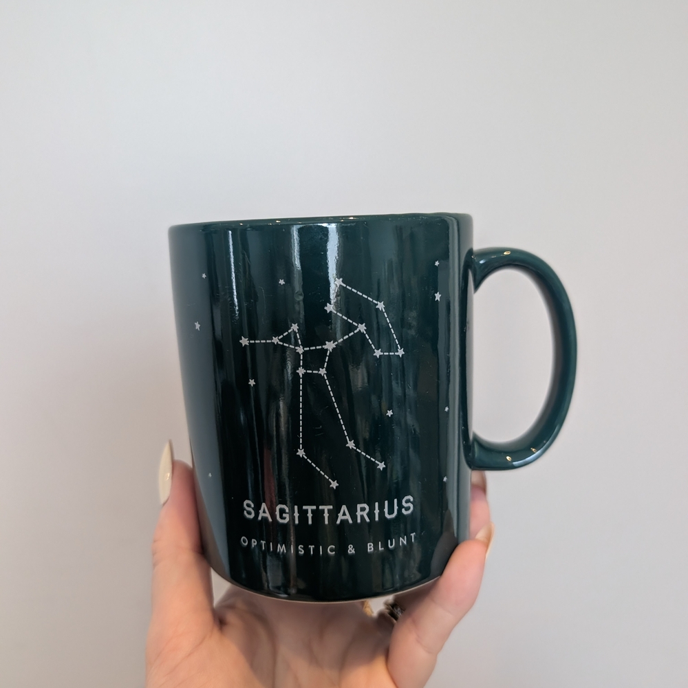 Sagittarius Constellation Ceramic Mug - Deep Teal